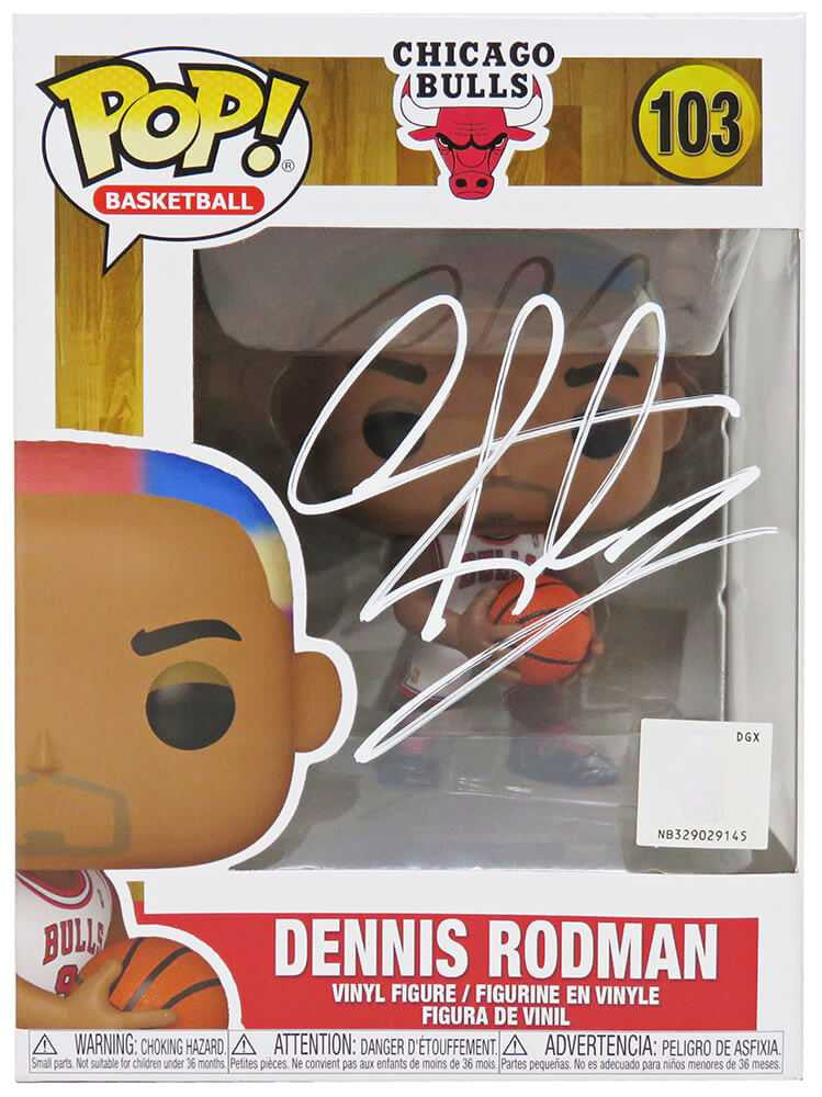 Dennis Rodman Signed Chicago Bulls Funko Pop Doll #103 - Schwartz Authenticated