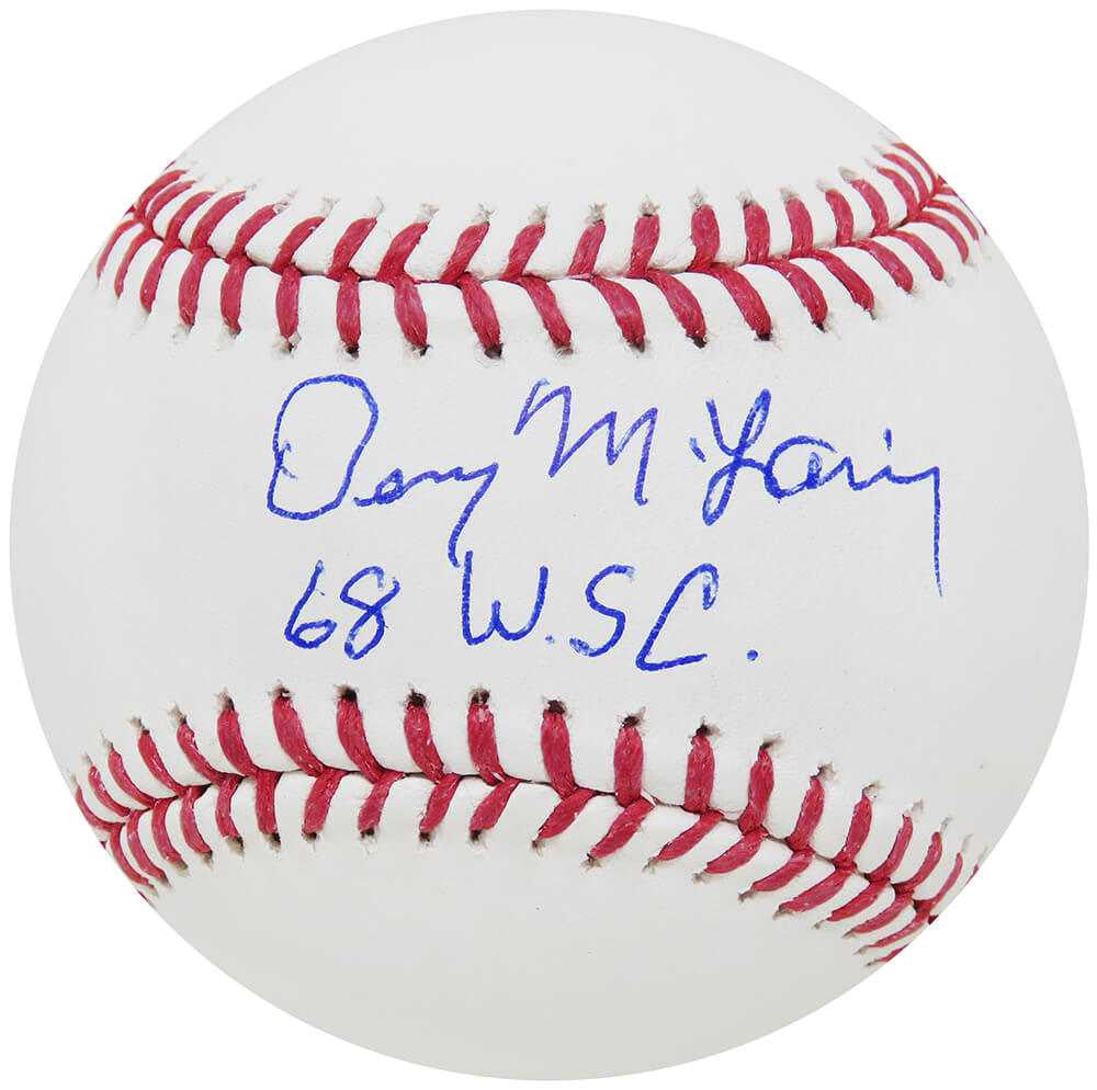 Denny McLain Signed Official MLB Baseball w/68 WSC - Schwartz Authenticated