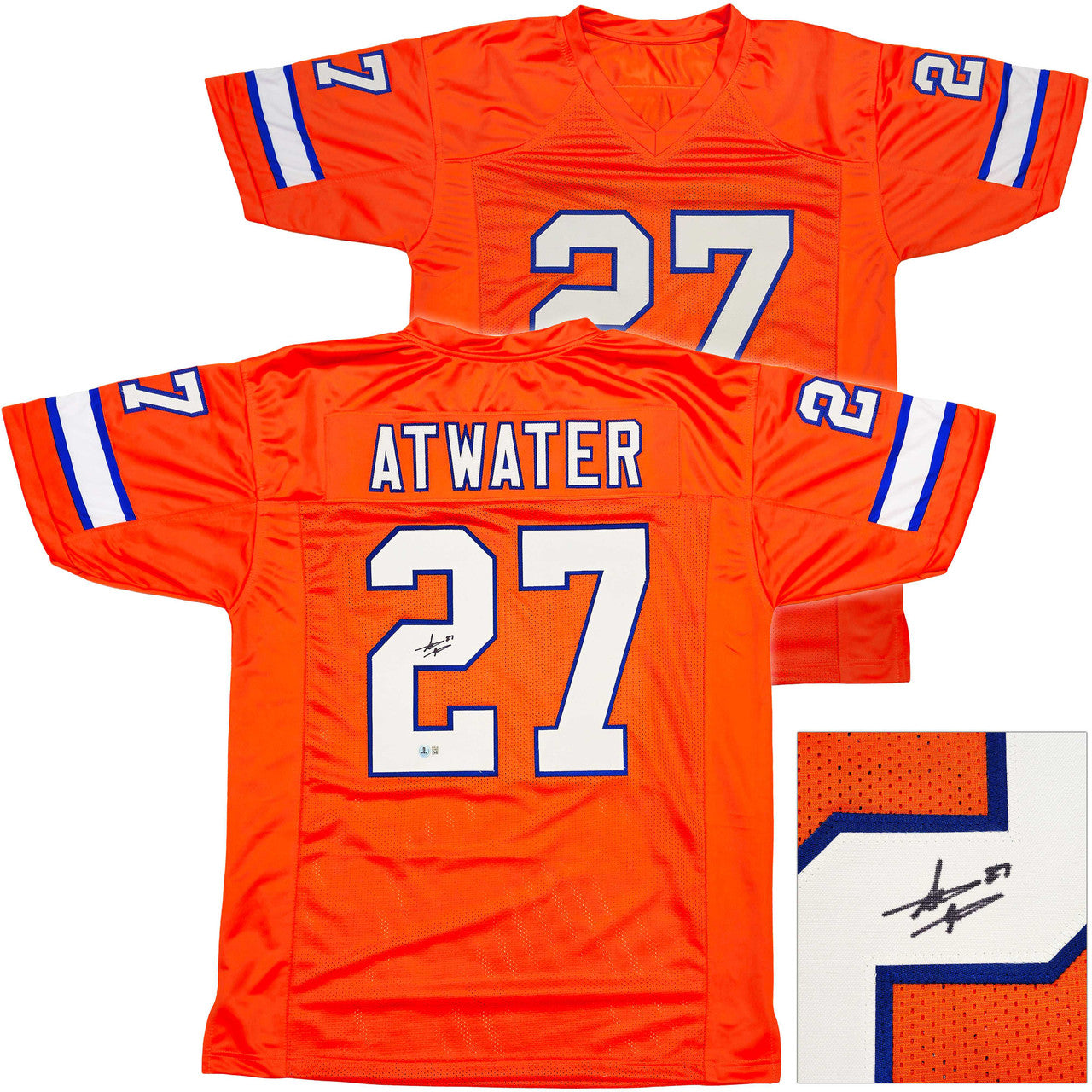 Steve Atwater Signed Broncos Orange Jersey – BAS Witness COA