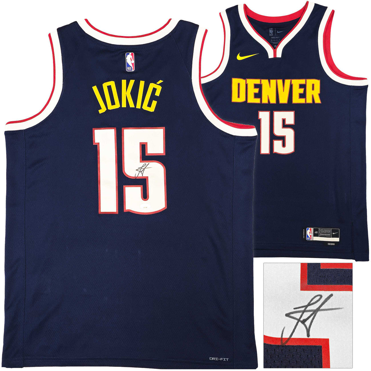 Nikola Jokic Signed Blue Nike Swingman Nuggets Jersey (48) – JSA COA