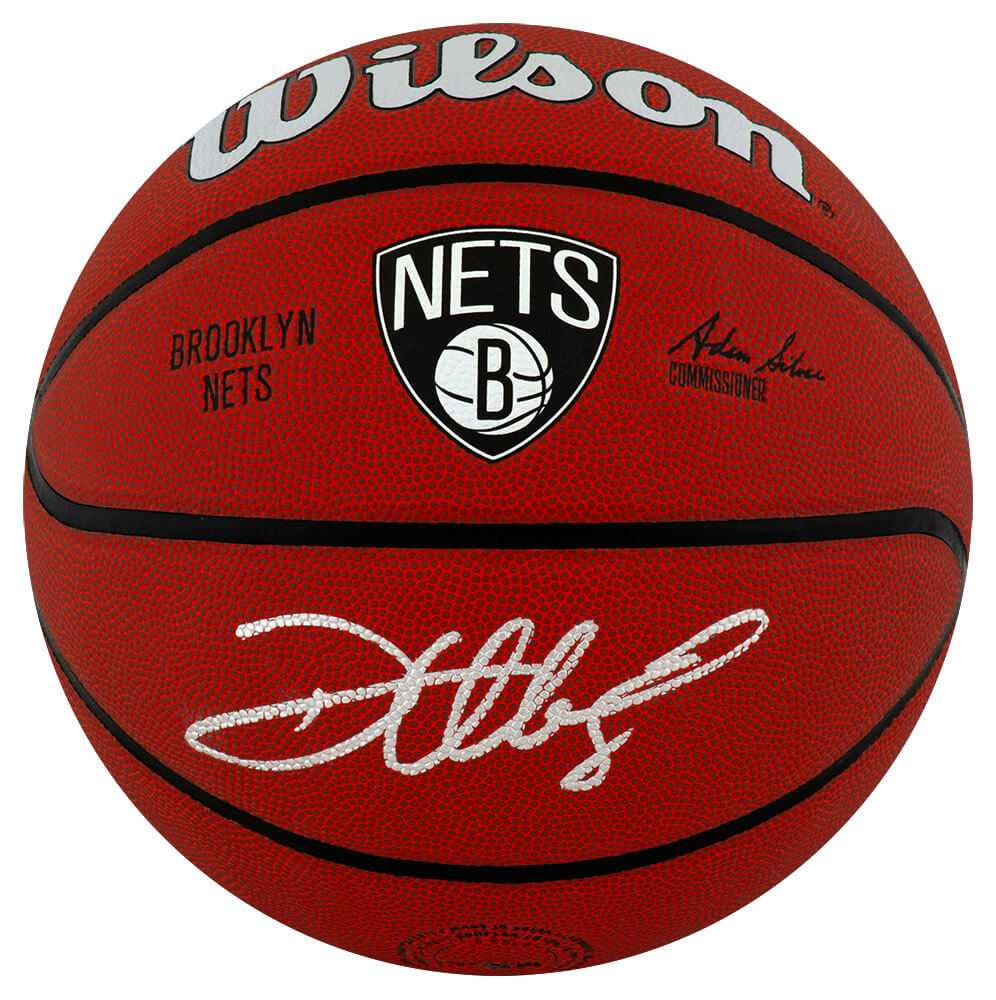 Deron Williams Signed Brooklyn Nets Logo Wilson NBA Basketball
