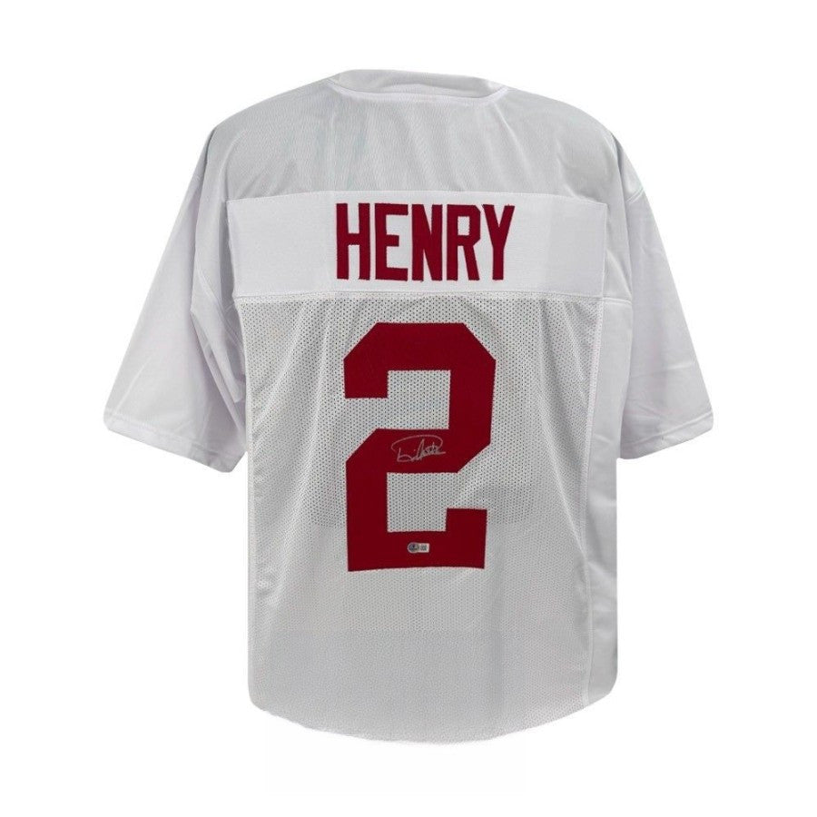 Derrick Henry Autographed Alabama Crimson Tide White Jersey – Beckett BAS