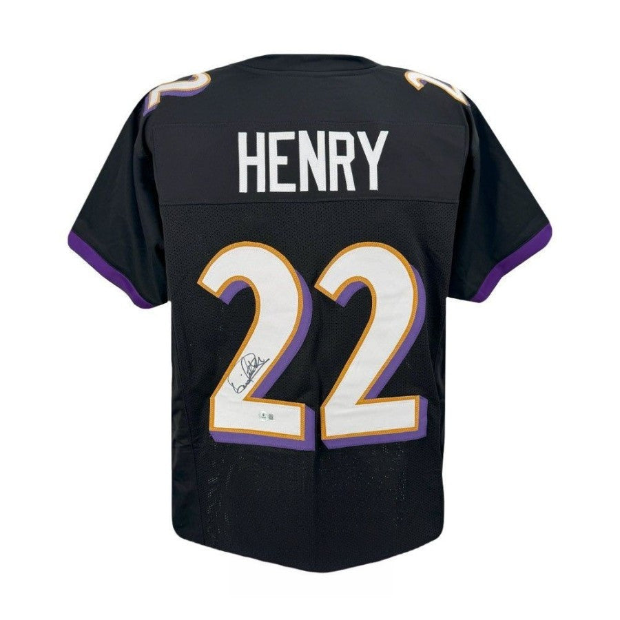 Derrick Henry Autographed Baltimore Ravens Black Jersey – Beckett BAS