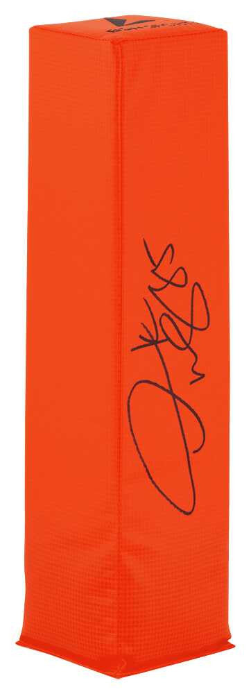 Derrick Mason Signed BSN Orange Football Endzone Pylon - Schwartz Authenticated