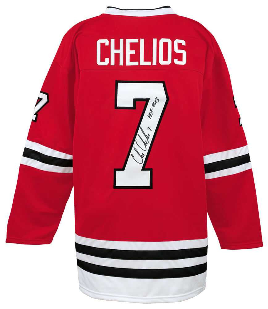 Chris Chelios Signed Detroit Red Wings Jersey  Schwartz Sports Memorabilia