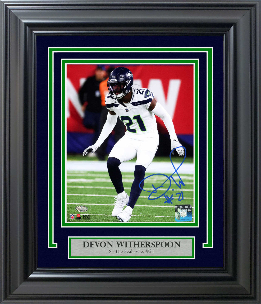 Devon Witherspoon Autographed Framed 8x10 Photo – Seattle Seahawks – Mill Creek Sports Holo