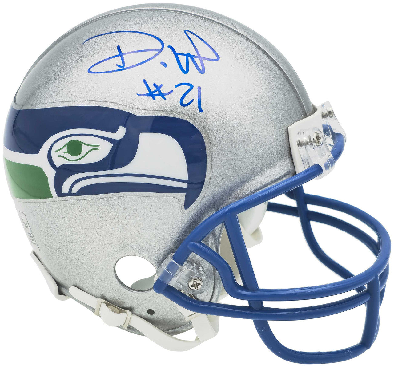 Devon Witherspoon Autographed Seattle Seahawks Silver 1983–2001 Throwback Mini Helmet – MCS Hologram