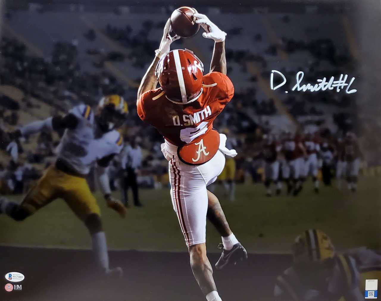 Devonta Smith Autographed 16x20 Photo Alabama Crimson Tide Touchdown Spotlight Beckett BAS