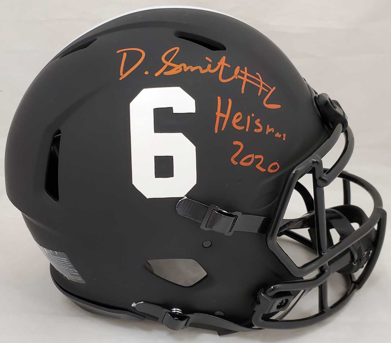 DeVonta Smith Signed Alabama Eclipse Full Size Authentic Helmet “Heisman 2020” – Beckett Witness
