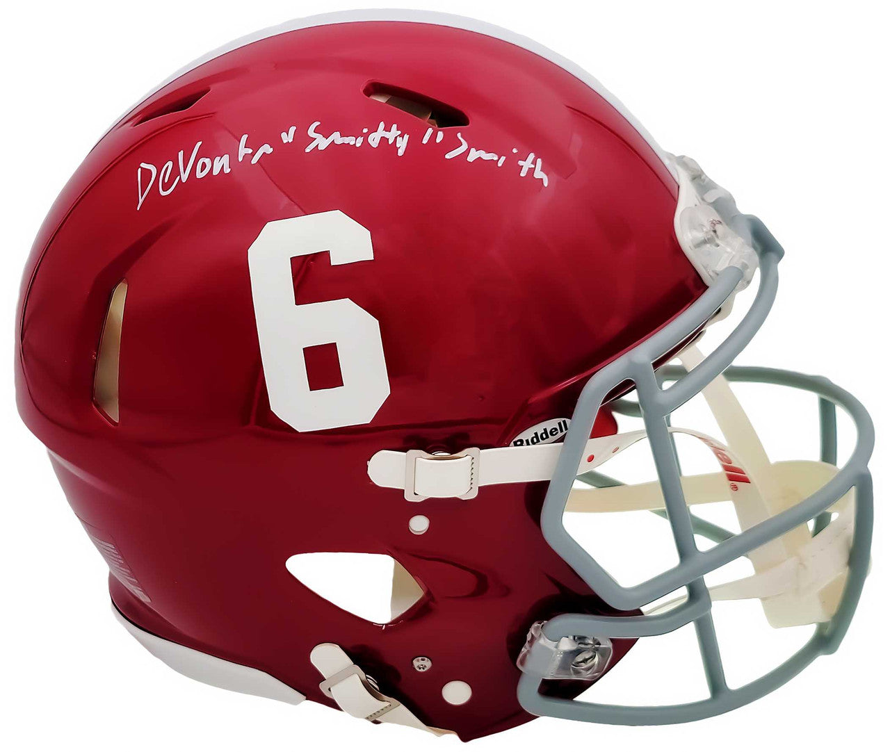 DeVonta Smith Signed Alabama Crimson Tide Full Size Authentic Helmet “Smitty” – Beckett BAS QR