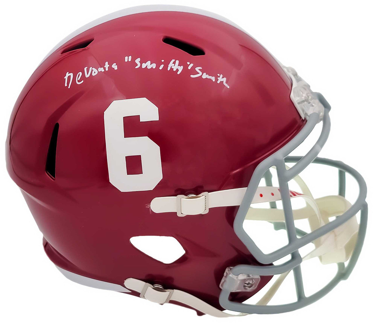 DeVonta Smith Signed Alabama Crimson Tide Full Size Speed Helmet “Smitty” – Beckett BAS QR