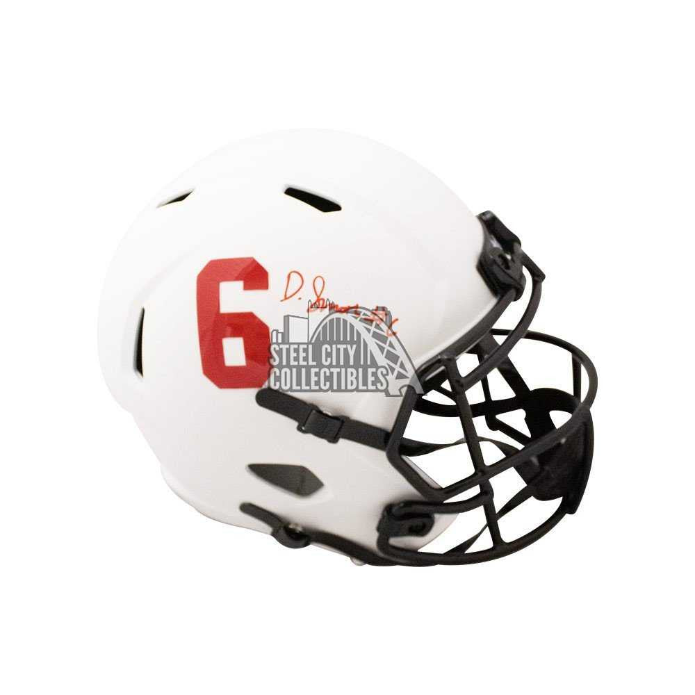 DeVonta Smith Autographed Alabama Crimson Tide Lunar Eclipse Full-Size Helmet – Beckett BAS COA