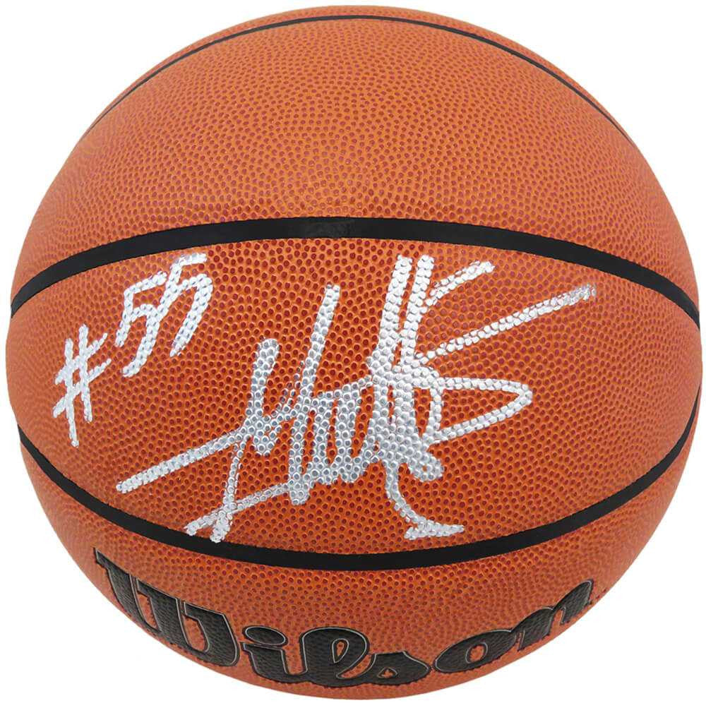 Dikembe Mutombo Signed Wilson Indoor/Outdoor NBA Basketball - Beckett