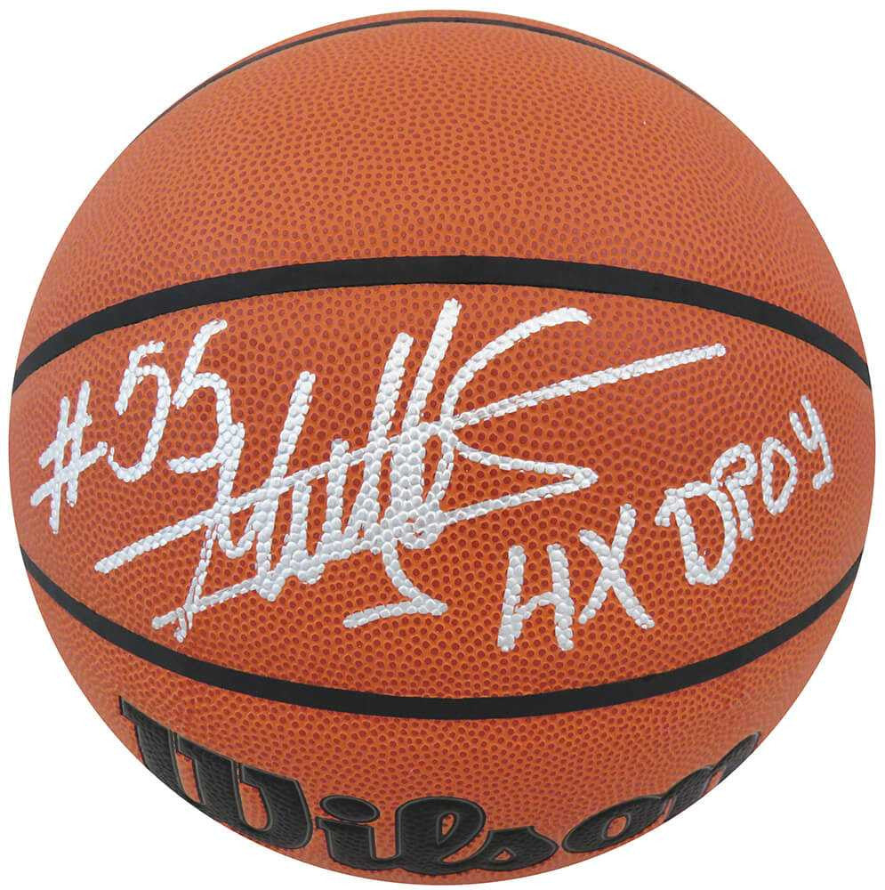 Dikembe Mutombo Signed Wilson Indoor/Outdoor NBA Basketball w/4x NBA DPOY - Schwartz Authenticated