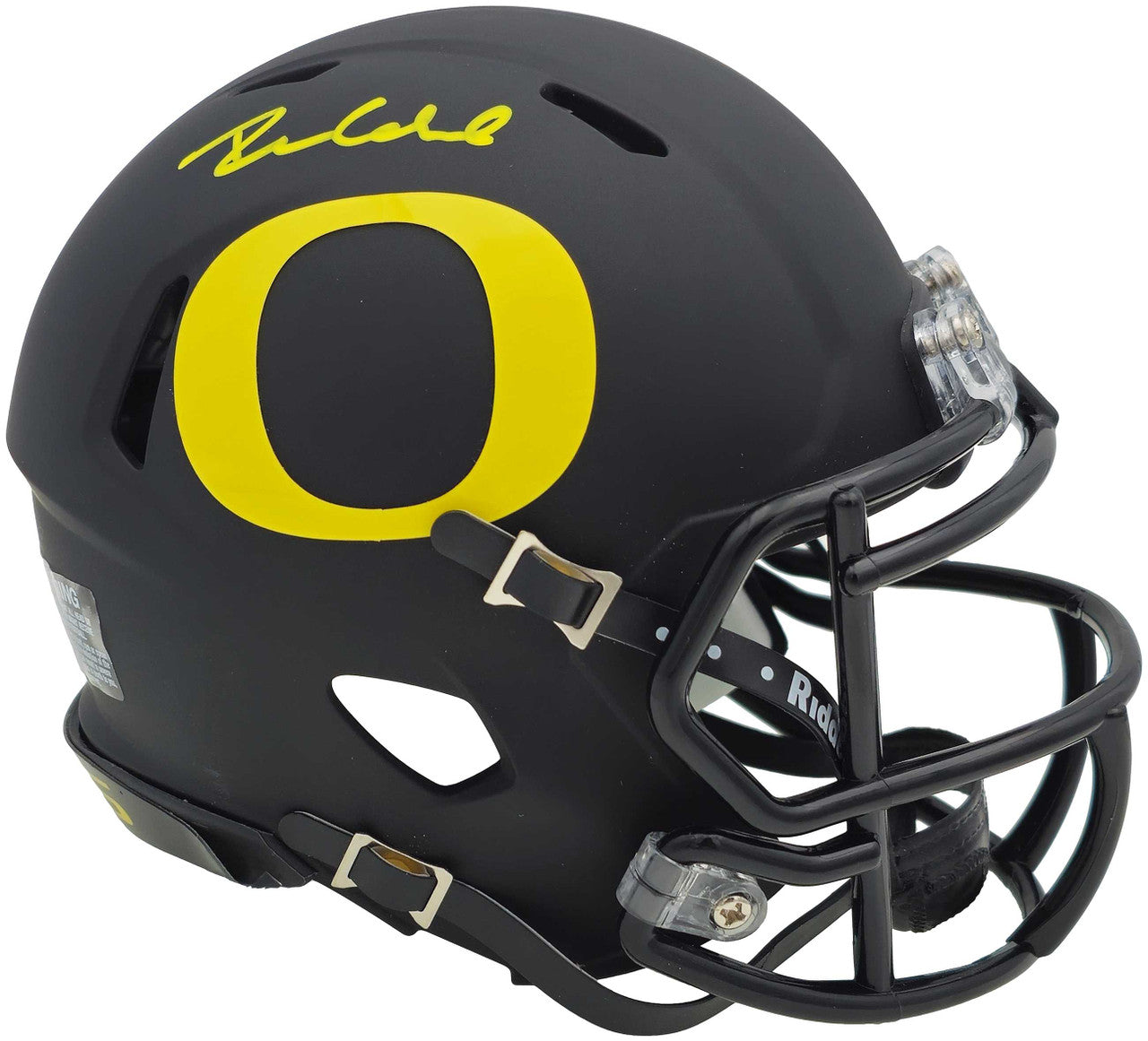 Dillon Gabriel Autographed Oregon Ducks Black Speed Mini Helmet Beckett BAS Witness