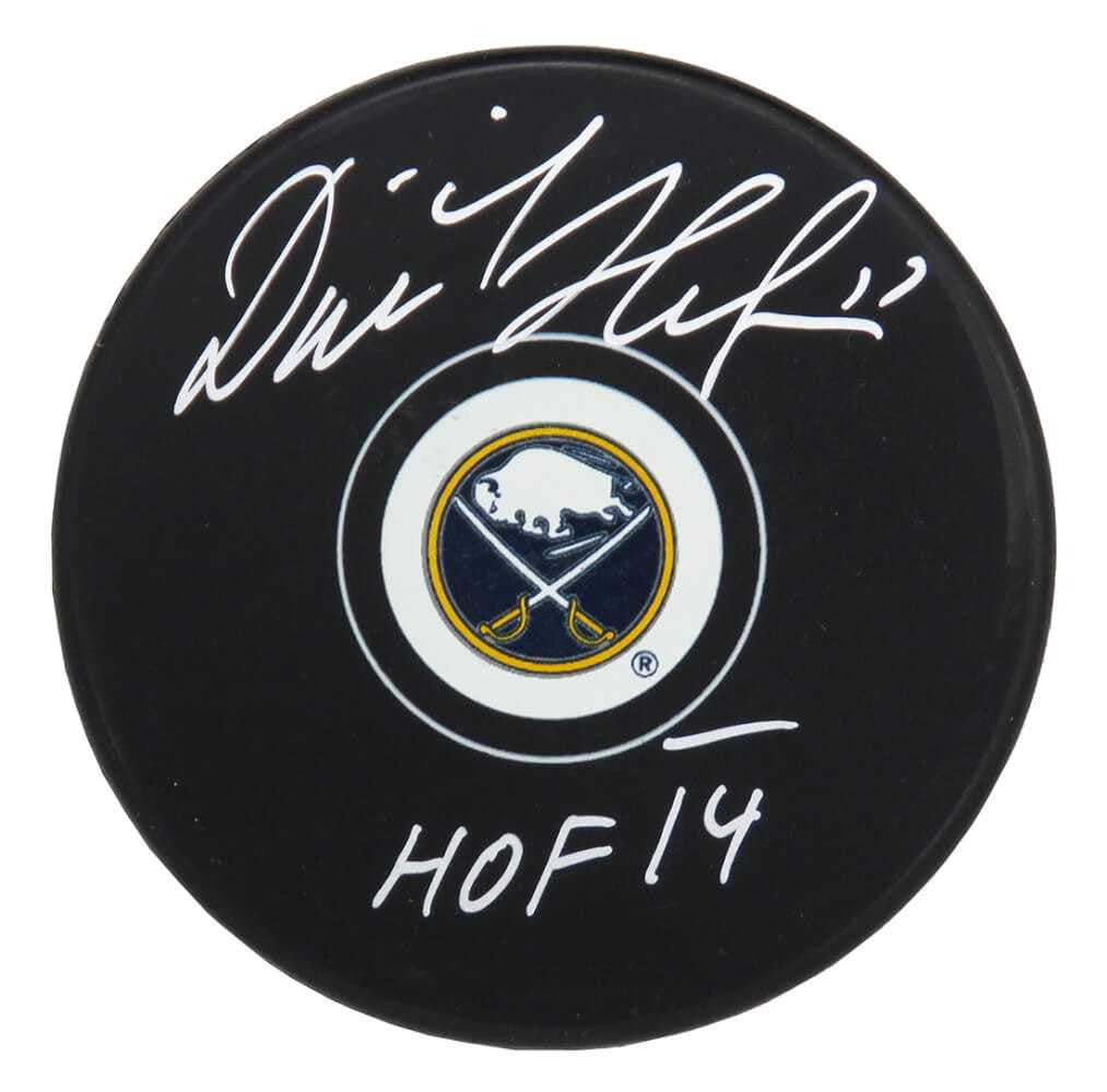 Dominik Hasek Signed Buffalo Sabres NHL Logo Hockey Puck w/HOF'14