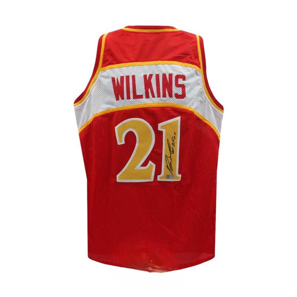 Dominique Wilkins Autographed Atlanta Hawks Custom HOF 06 Red Basketball Jersey - Tristar