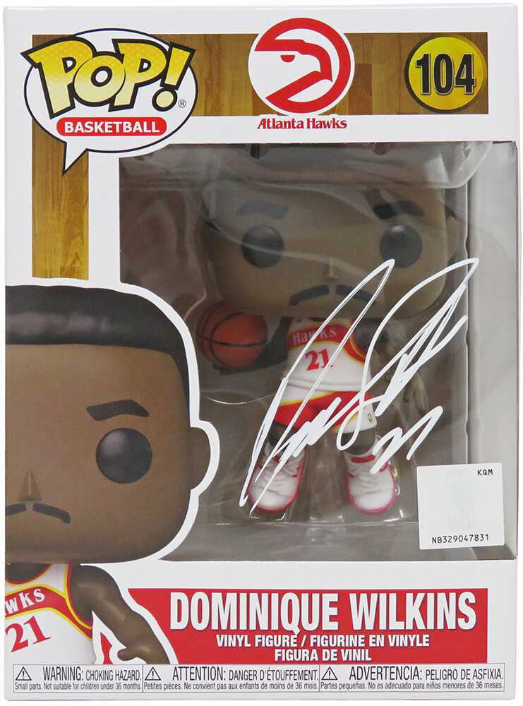 Dominique Wilkins Signed Atlanta Hawks NBA Funko Pop Doll #104 - Schwartz Authenticated