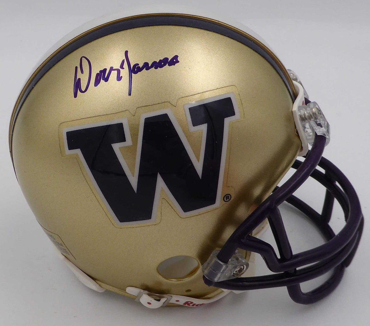 Don James Autographed UW Huskies Mini Helmet MCS Holo #68049