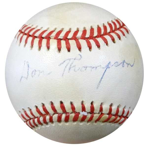 Don Thompson Autographed NL Baseball Brooklyn Dodgers PSA/DNA #Z80269