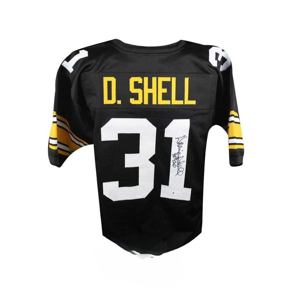 Pittsburgh Steelers Donnie Shell Autographed Custom Black Football Jersey w/ "HOF 20" Inscription - Beckett BAS COA