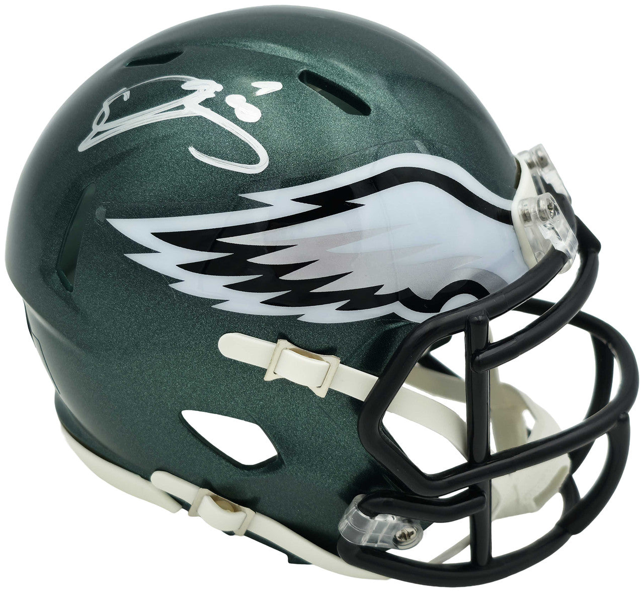 Donovan McNabb Autographed Philadelphia Eagles Green Mini Helmet Beckett BAS Witness