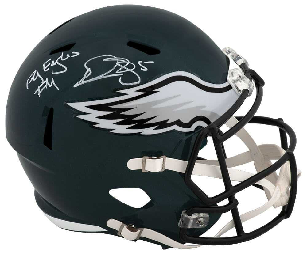 Donovan McNabb Signed Philadelphia Eagles Riddel Full Size Speed Replica Helmet w/Fly Eagles Fly - Schwartz Authenticated