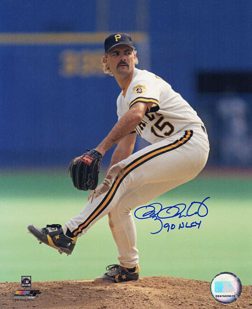 Doug Drabek Signed Pittsburgh Pirates Pitching Action 8x10 Photo w/90 NL CY - Schwartz Authenticated