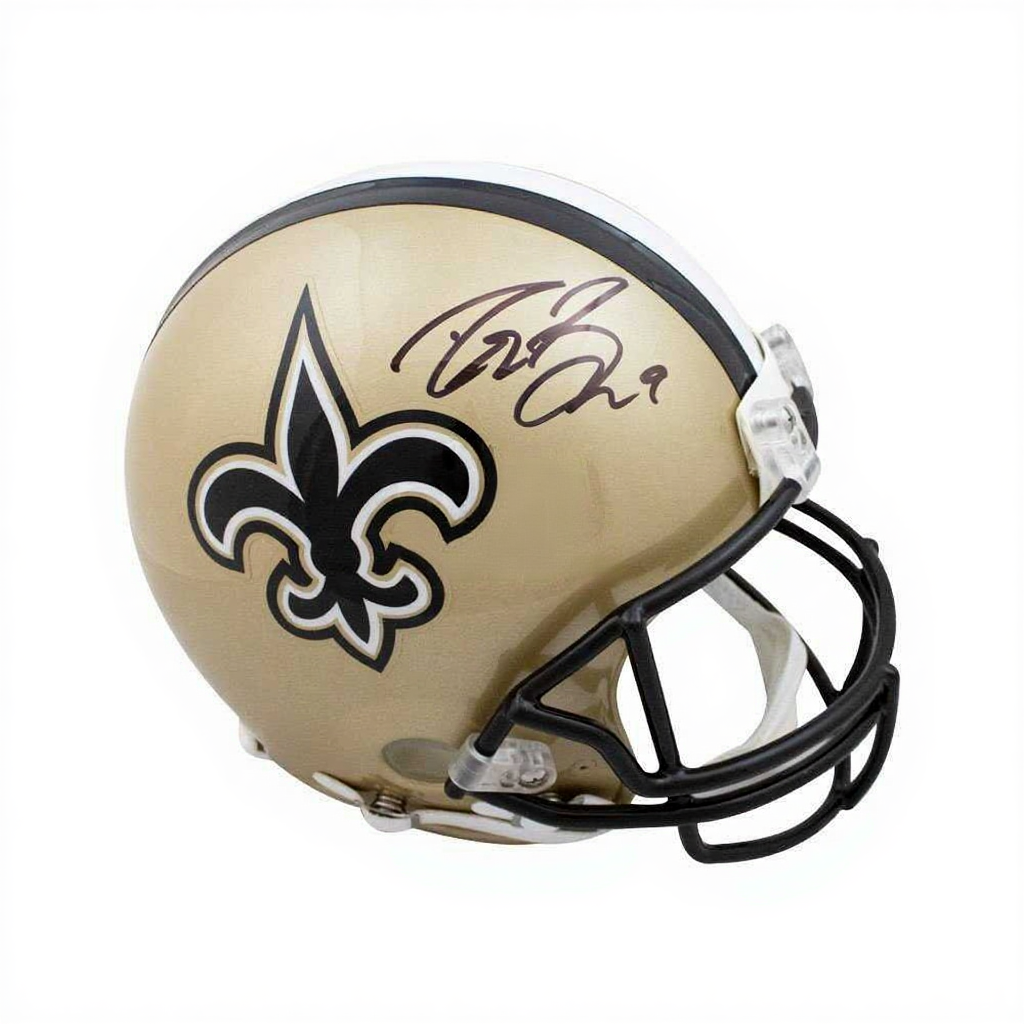 Drew Brees Signed Saints Authentic Full-Size Helmet – Beckett BAS COA