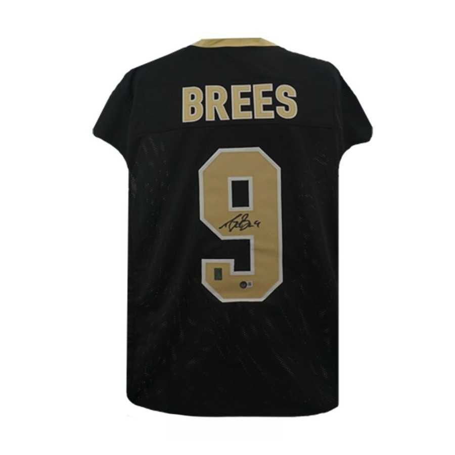 Drew Brees New Orleans Saints Game Cut Black Jersey – Beckett Certified