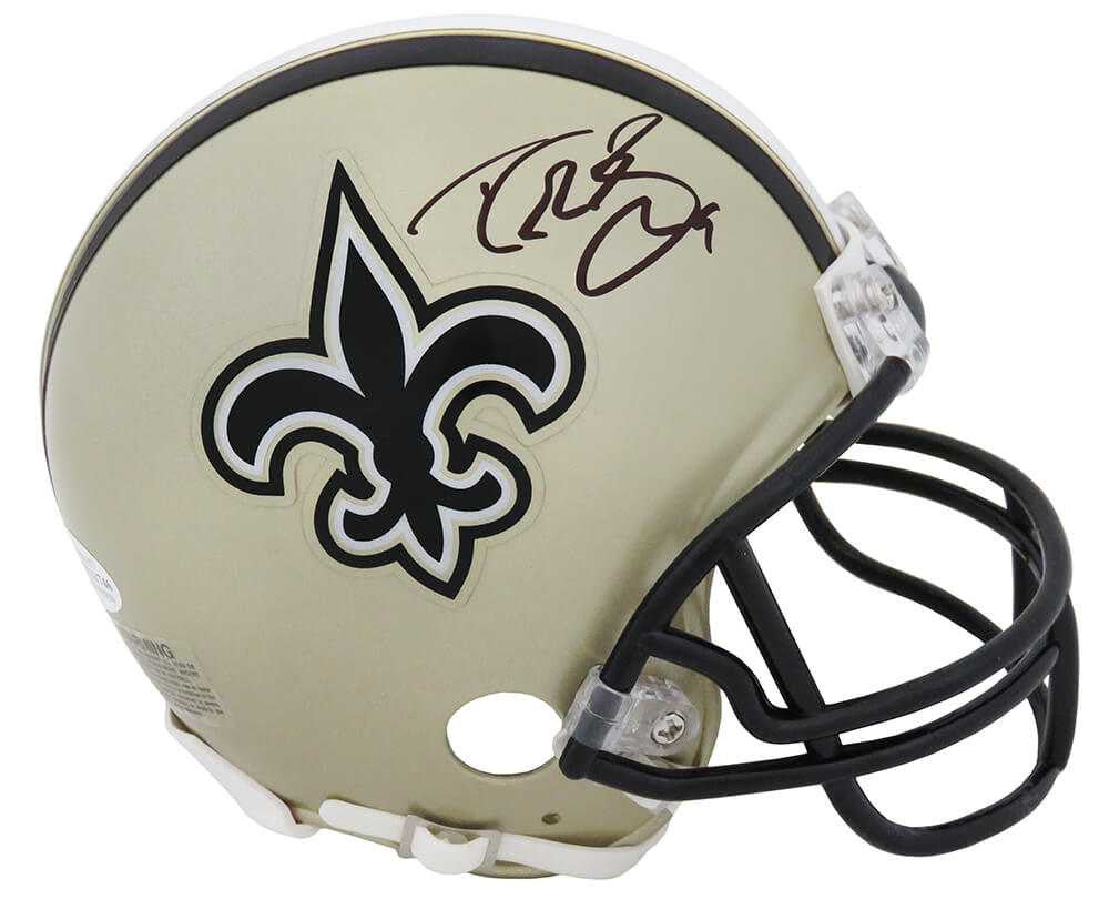 Drew Brees Signed Saints Riddell Mini Helmet - Schwartz Authenticated