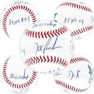 New York Mets Dwight Gooden Autographed Official Rawlings MLB Baseball - 4 Inscriptions - BAS Certified