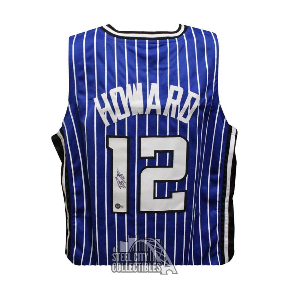 Dwight Howard Autographed Orlando Custom Blue Pinstripe Basketball Jersey - BAS