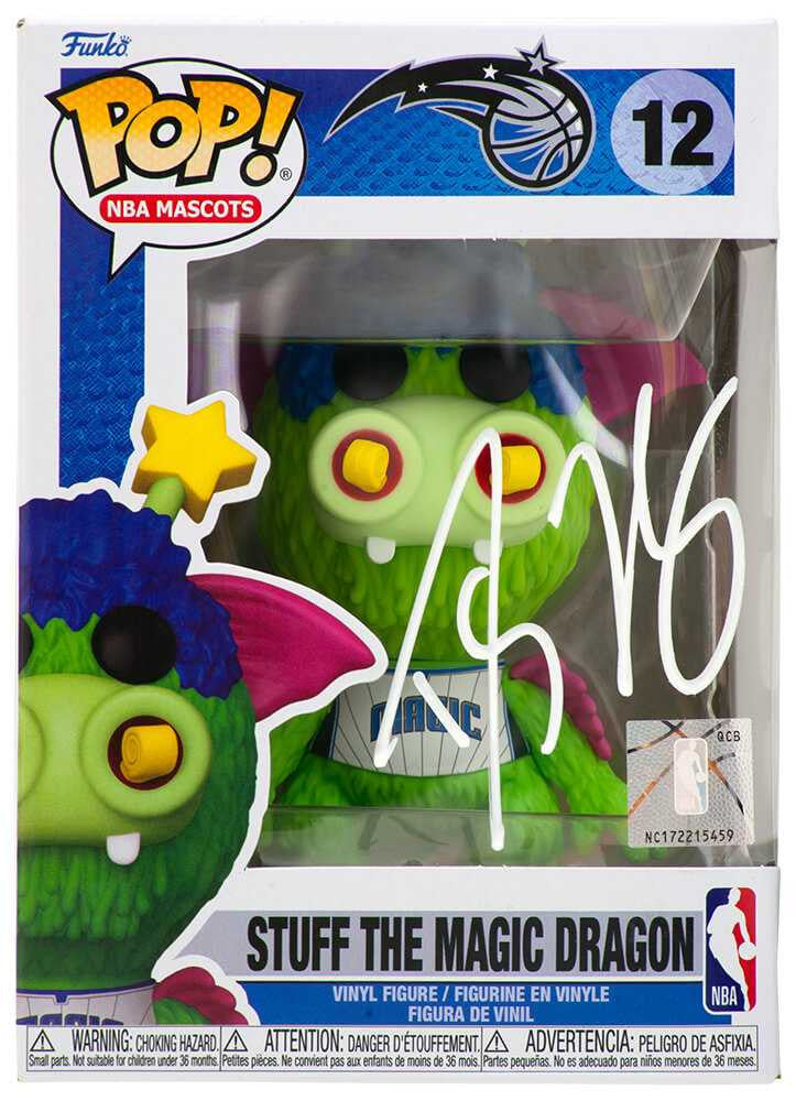 Dwight Howard Autographed Orlando Magic Stuff The Magic Dragon NBA Mascot Funko Pop Doll #12