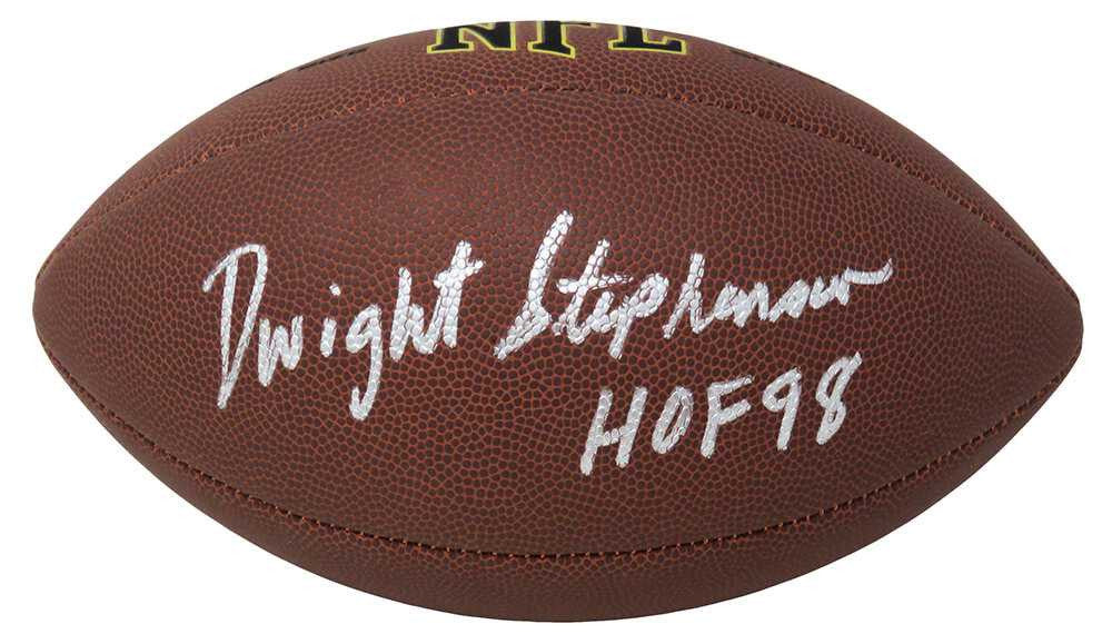 Dwight Stephenson Signed Wilson Super Grip Full Size NFL Football w/HOF'98 - Schwartz Authenticated