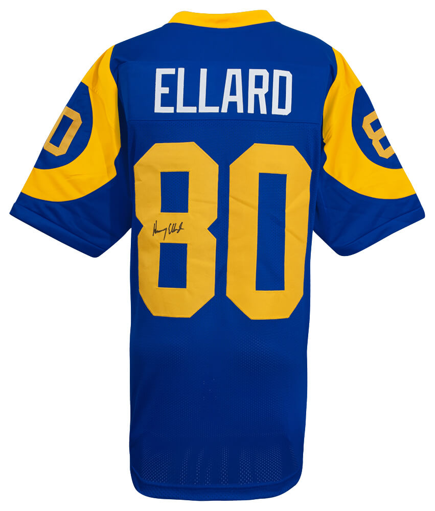 Los Angeles Rams Henry Ellard Signed Blue Custom Football Jersey