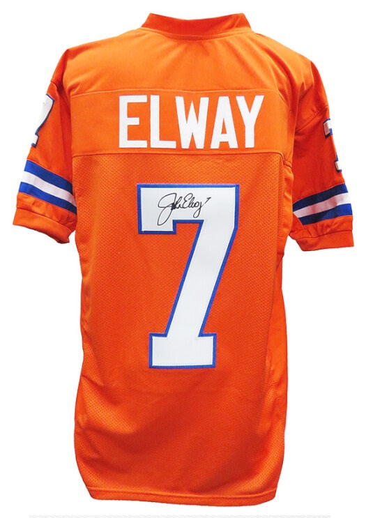 John Elway Signed Orange Crush Throwback Custom Football Jersey XL – Schwartz Authenticated