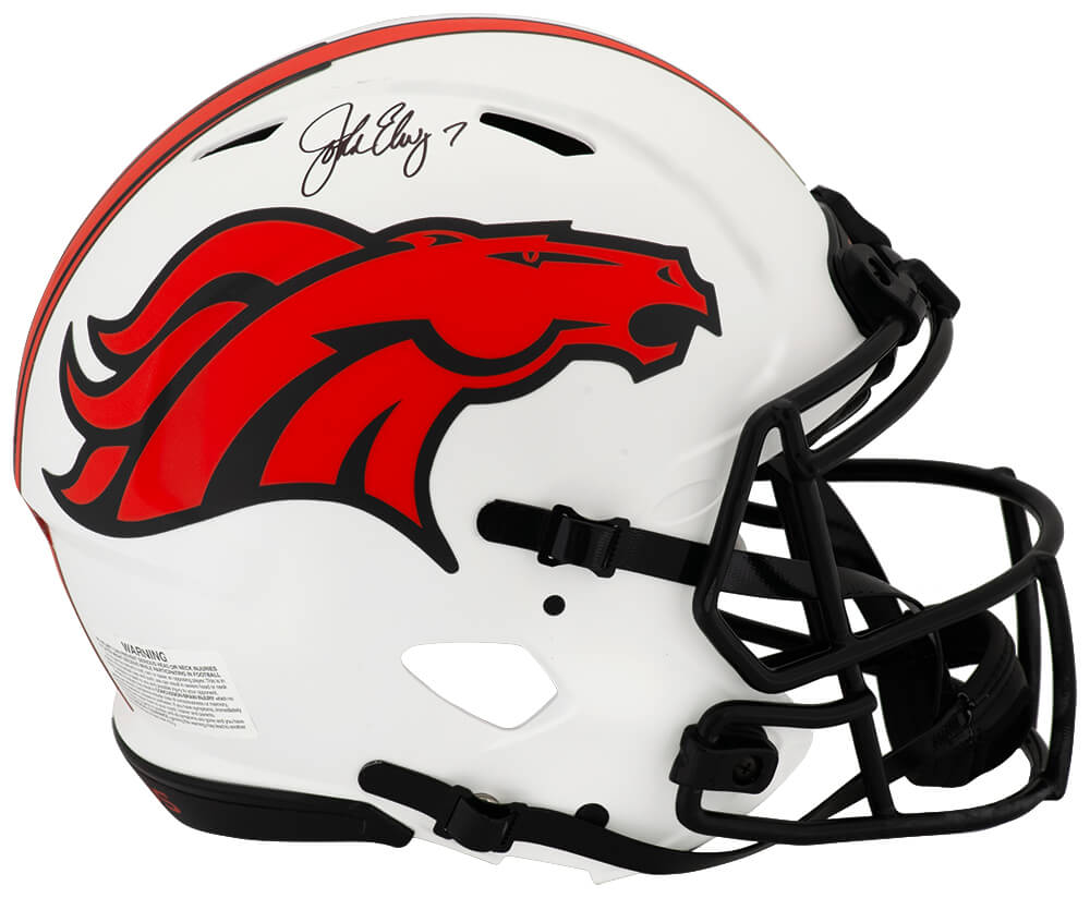 John Elway Signed Denver Broncos LUNAR Riddell Full Size ProLine Authentic Speed Helmet