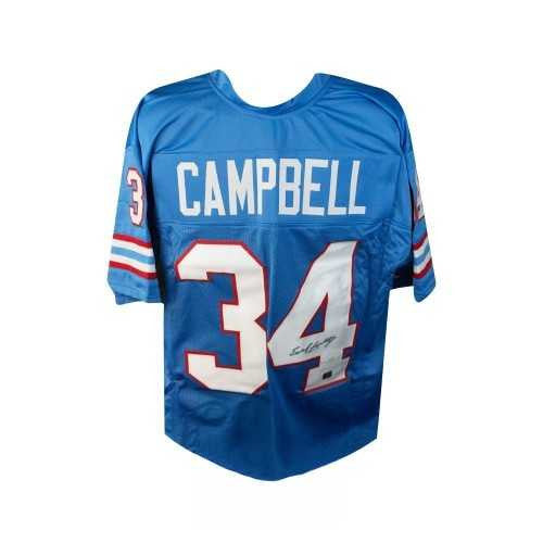 Earl Campbell Autographed Houston Oilers Blue Jersey – JSA COA