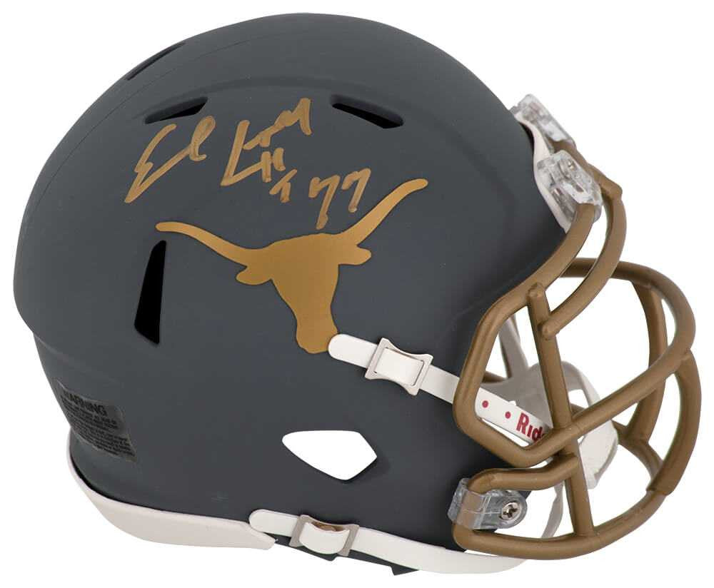 Earl Campbell Autographed Texas Longhorns SLATE Riddell Speed Mini Helmet w/HT'77