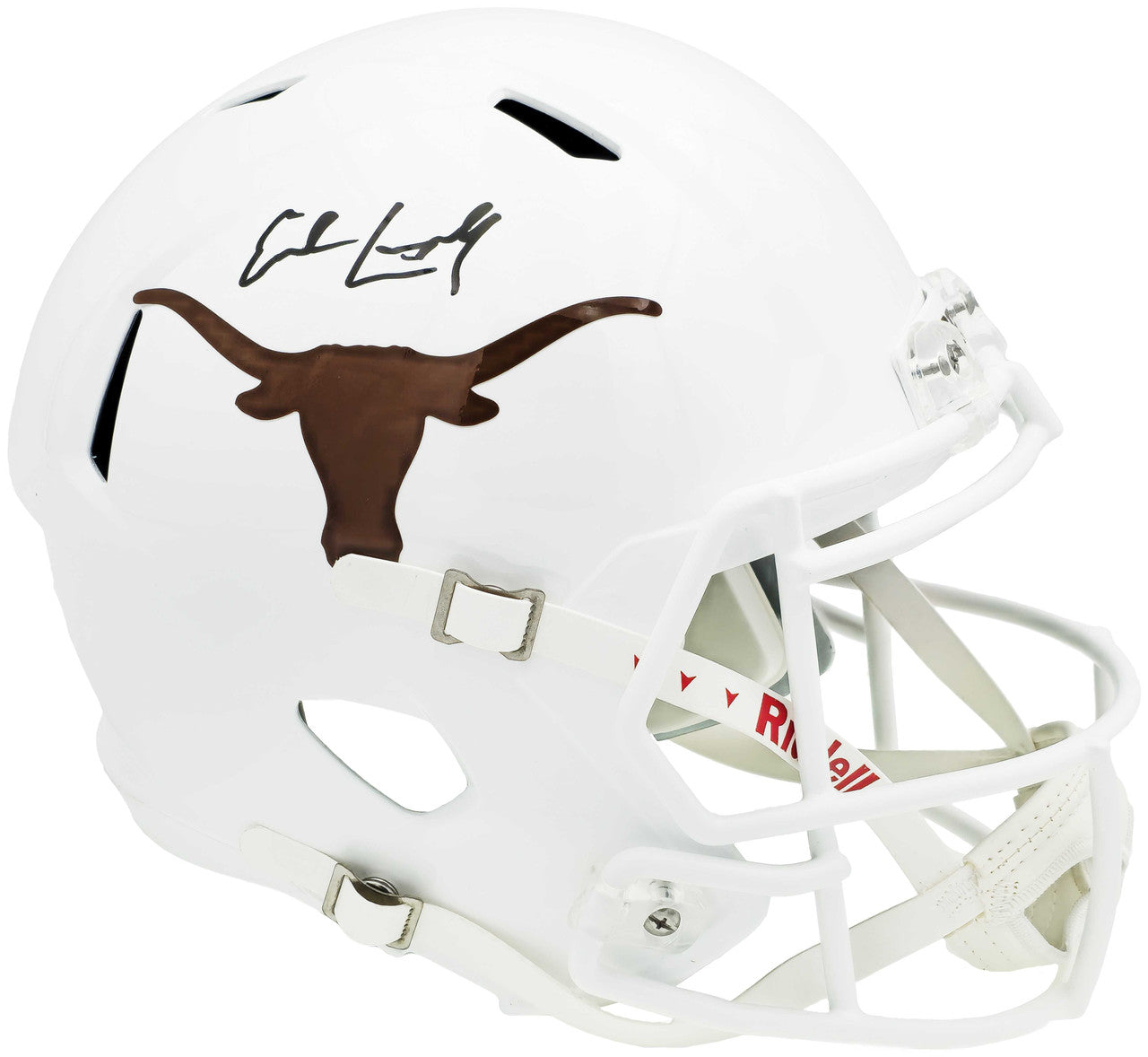 Earl Campbell Autographed Texas Longhorns White Full-Size Replica Speed Helmet (2021) – Beckett BAS Witness