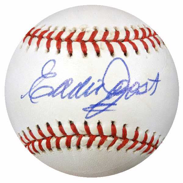 Eddie Joost Autographed OL Baseball Red Sox, A's PSA/DNA #Z32848