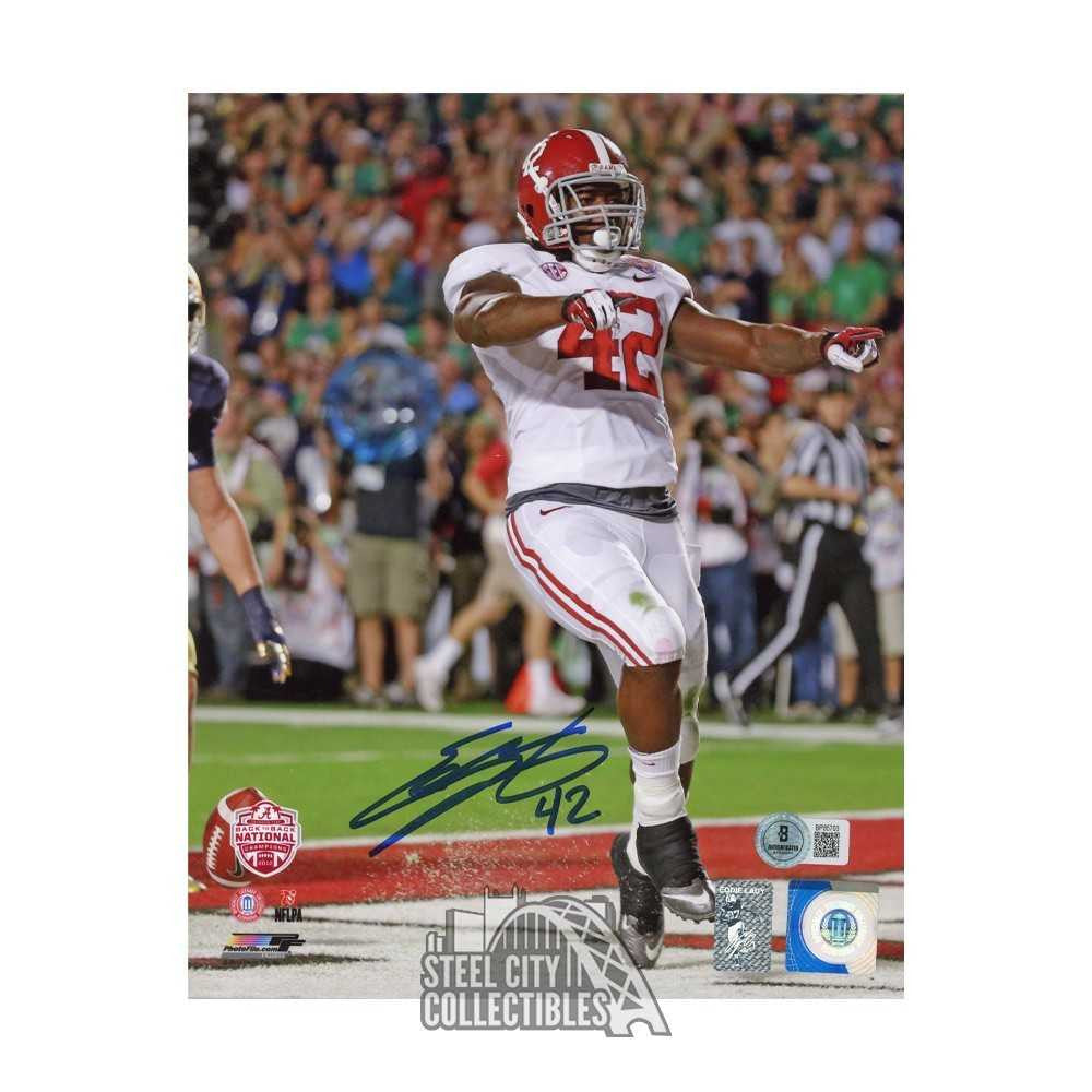 Eddie Lacy Autographed Alabama 8x10 Football Photo - BAS (Pointing)