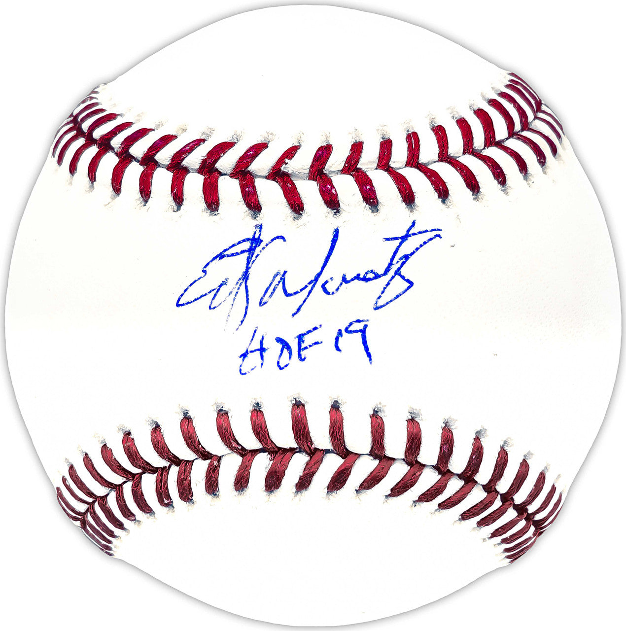 Edgar Martinez Autographed Official MLB Baseball Seattle Mariners "HOF 19" Beckett BAS Witness