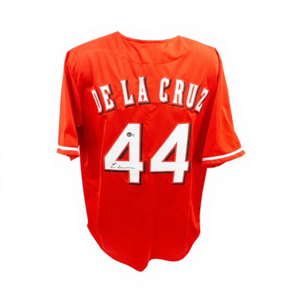 Elly De La Cruz Signed Red Jersey – BAS QR!
