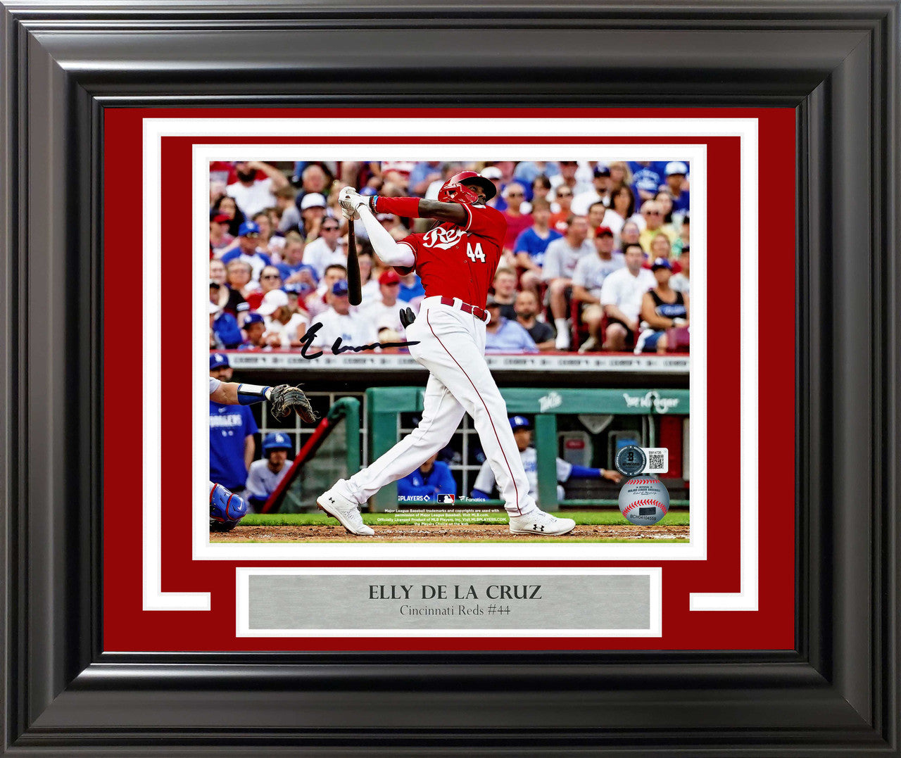 Elly De La Cruz Framed 8x10 Autographed Photo Reds Beckett Authentication Services COA