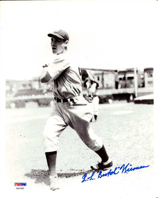 Elmer "Butch" Nieman Autographed 8x10 Photo Boston Braves PSA/DNA #AB51595