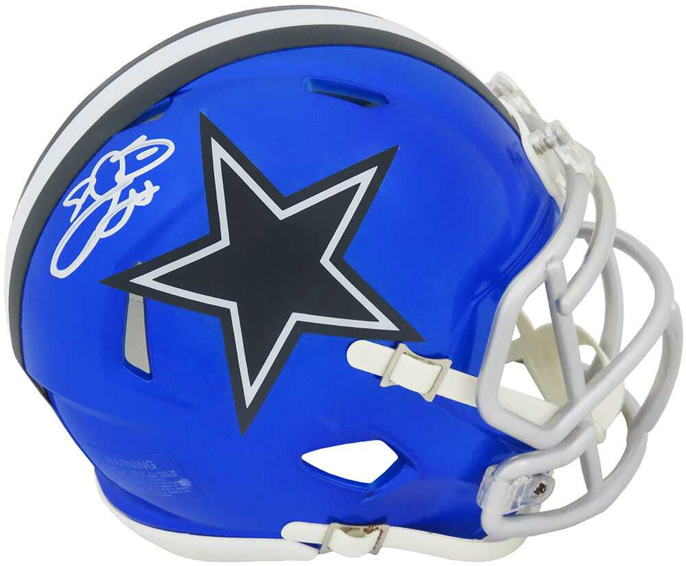 Emmitt Smith Signed Dallas Cowboys Flash Riddell Speed Mini Helmet - Emmittt Smith Authenticated
