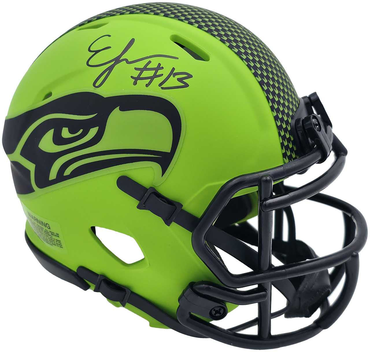 Seahawks Rave Ernest Jones IV Autographed Seattle Seahawks Rave Green Speed Mini Hel