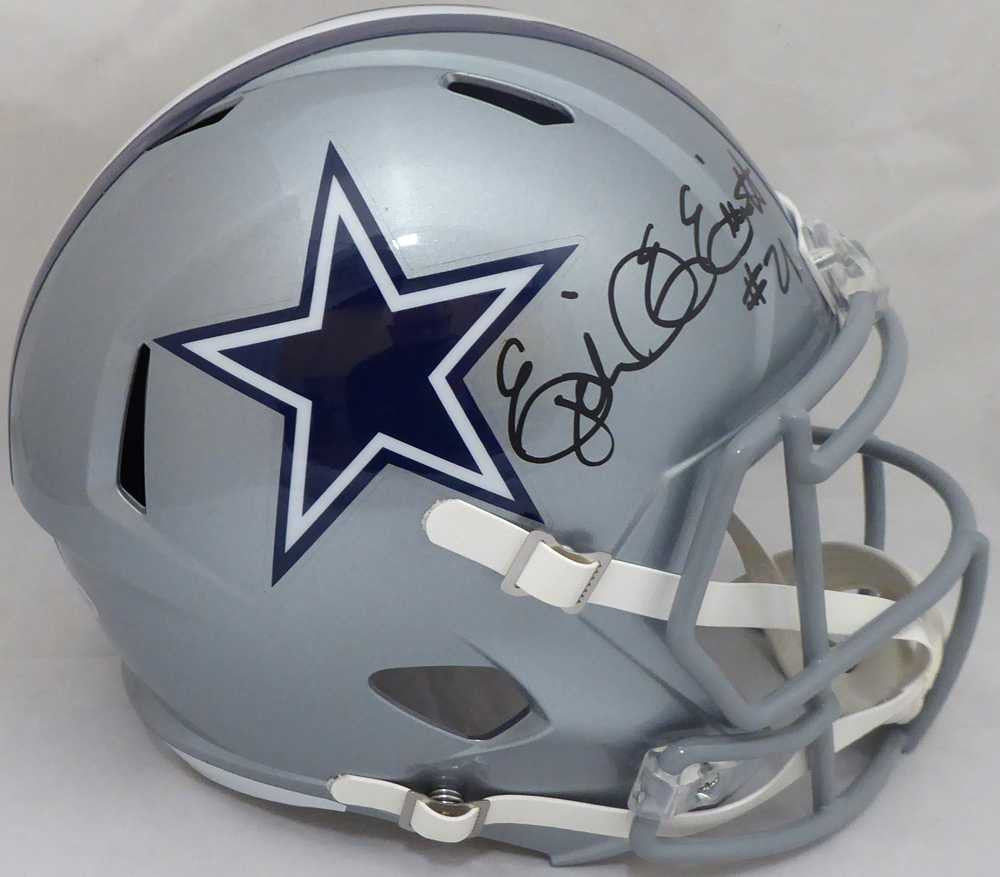 Ezekiel Elliott Autographed Dallas Cowboys Full Size Speed Replica Helmet Beckett BAS